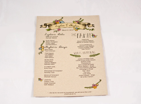 Wedding invitation- design, print